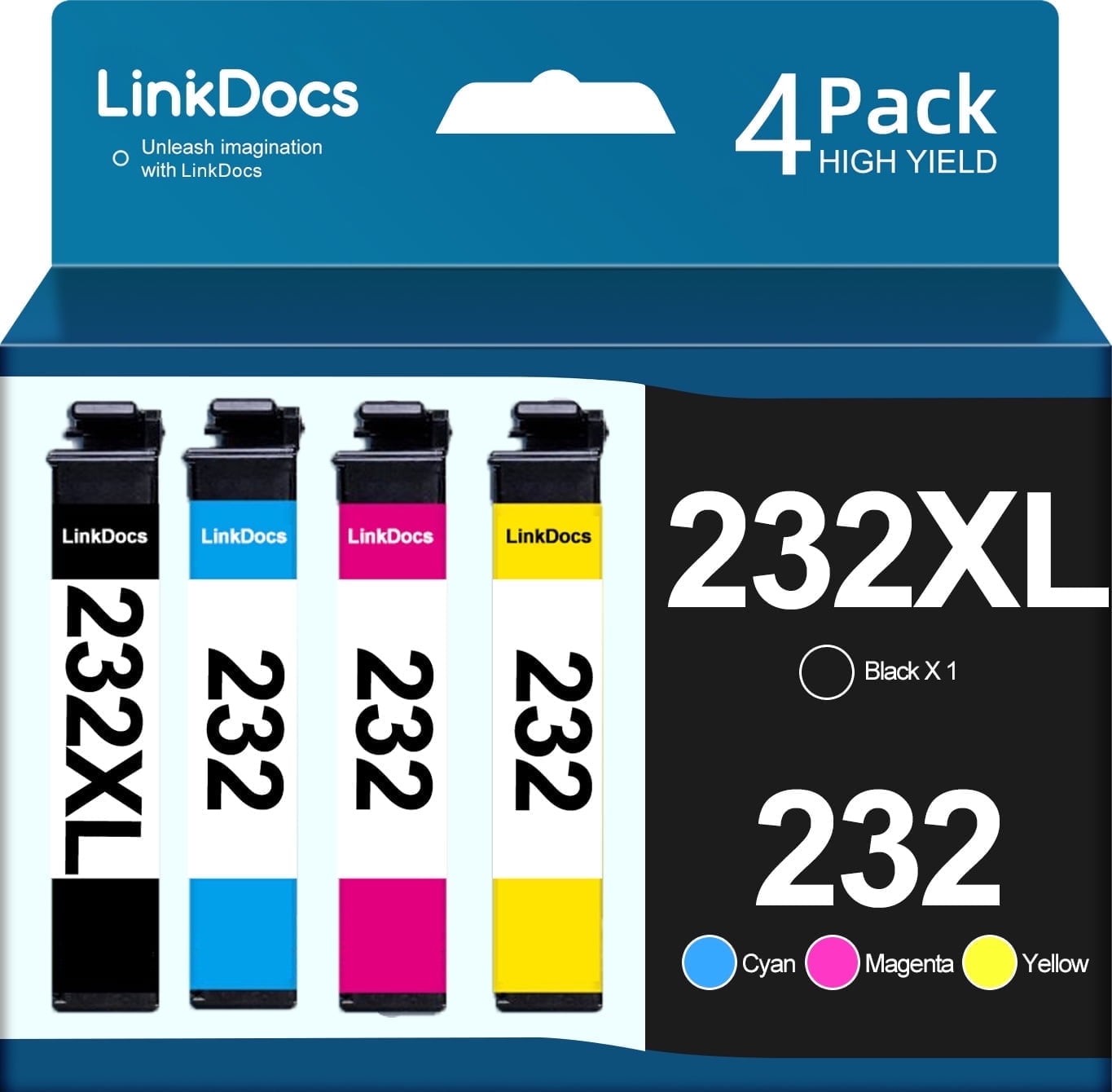 LinkDocs Ink Cartridge Replacement for Epson XP-4200 XP-4205 WF