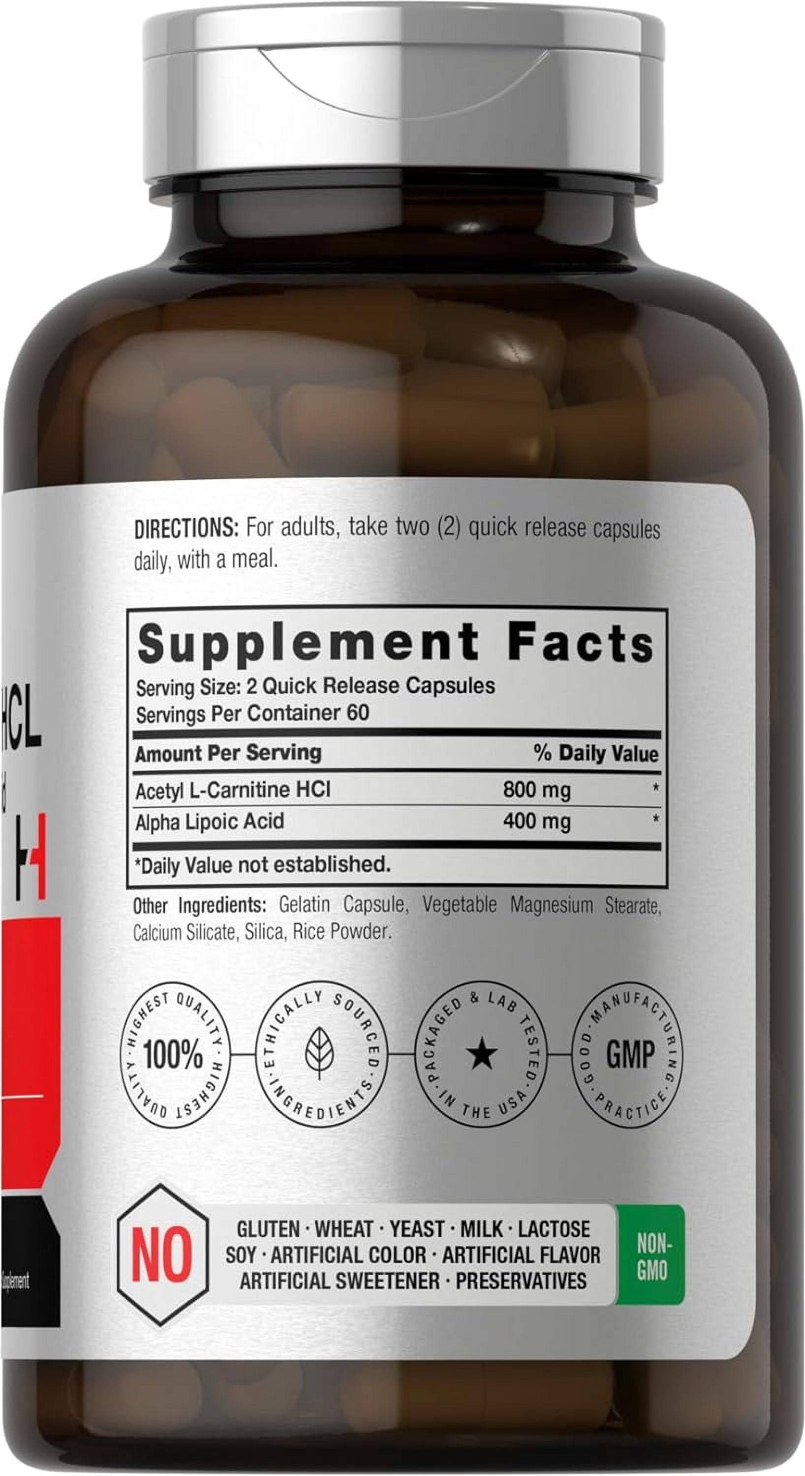 Acetyl L Carnitine HCL & Alpha Lipoic Acid 1200mg | Jamaica | Ubuy