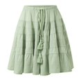 thumbnail image 5 of Women's Layered A Line Knee Length Skirt for Casual Outfits with Ruffle Waist and Women Skirts Long S, 5 of 9