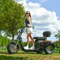 thumbnail image 2 of Ehoodax 3-Wheel Mobility Scooter with Headlights, Black, 550 Lb Limit, 2 of 7