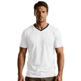 thumbnail image 6 of Mens Quick Dry V Neck T-Shirts Workout Soft Short Sleeve Moisture Wicking Running Athletic Gym Casual Tee Tops with Pocket White, 6 of 9
