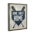 thumbnail image 3 of Stupell Industries Rustic Sweet Home Baseball Bats & Base Plate Graphic Art Luster Gray Floating Framed Canvas Print Wall Art, Design by Natalie Carpentieri, 3 of 9