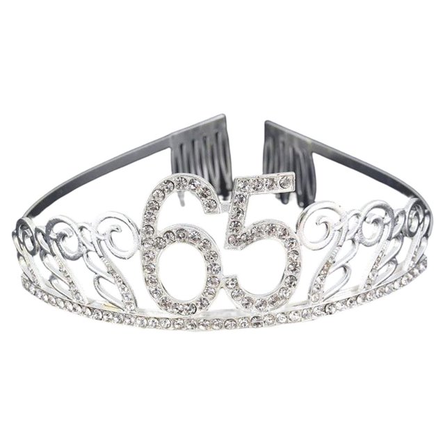 Qarigey Tocado de cumpleaños Ropa brillante Adorno Accesorios de peluquería Niñas Fiesta de aniversario Diadema Regalos de cumpleaños Accesorio para el cabello sesenta y cinco Qarigey AP011164-10