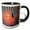 Black/White, variant on 3drose, Sundown Cat, 11oz Two-tone Red Mug