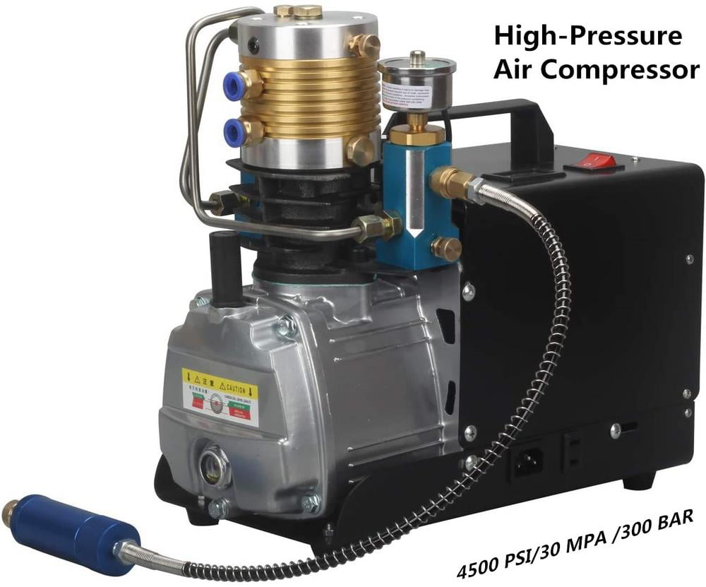 High Pressure Air Compressor Pump 300Bar Auto Stop Paintball Airgun Rifle PCP UK 