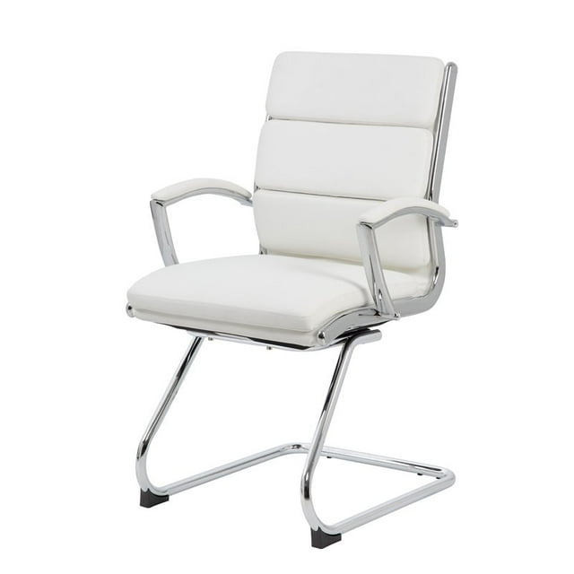 Boss Office Chaise d'Invité CaressoftPlus avec Finition Chrome Métallique
