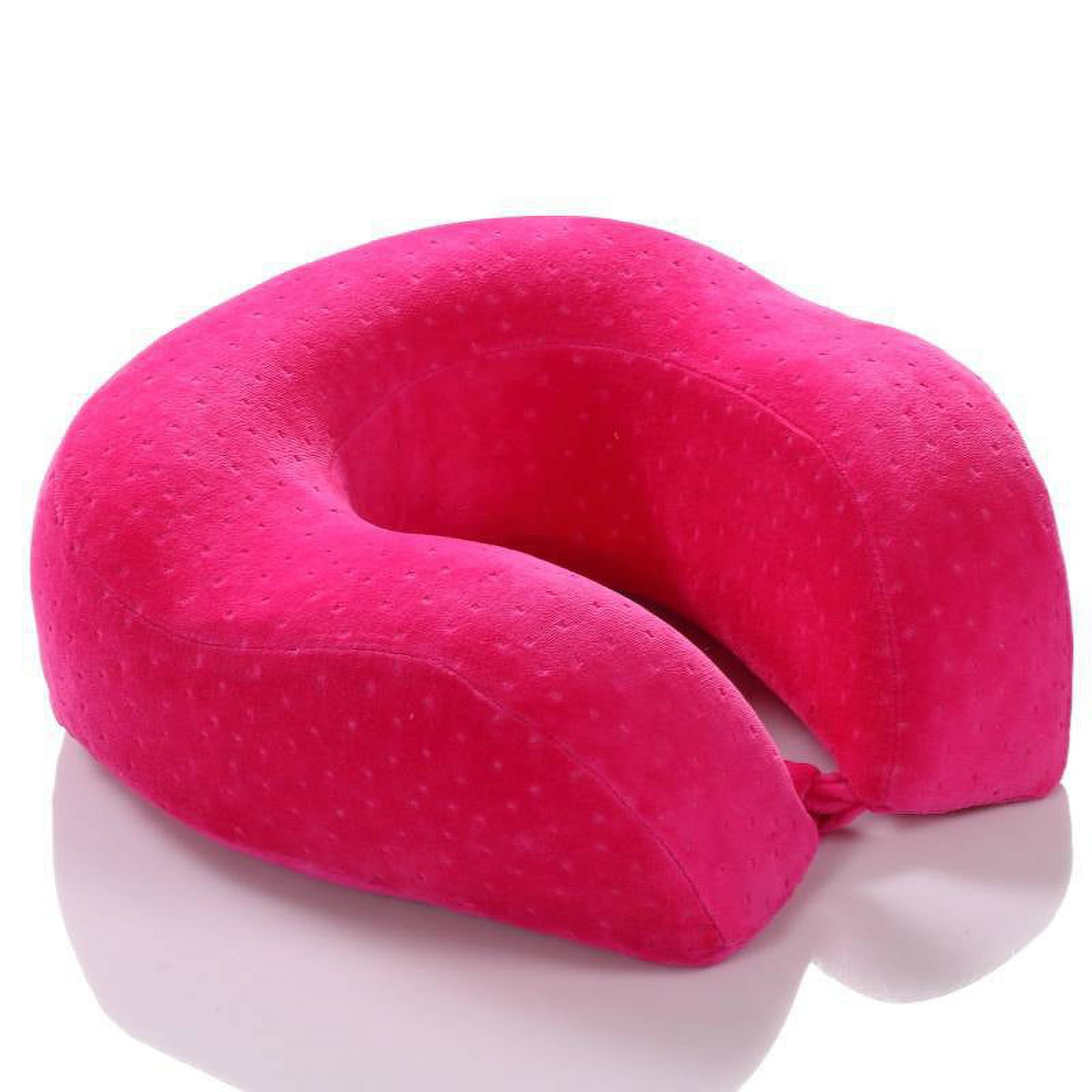 Noarlalf Seat Cushion Travel Neck Pillow Memory Foam Airplane Travel  Comfortable Washable Cover Plane Neck Support Pillow for Neck Sleeping Chair  Cushions 28*24*8 