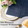 thumbnail image 5 of Placemats Set of 4 Washable Indoor/Outdoor Vinyl Place Mats for Dining Table PVC Weave Table Mats(Navy Blue), 5 of 6