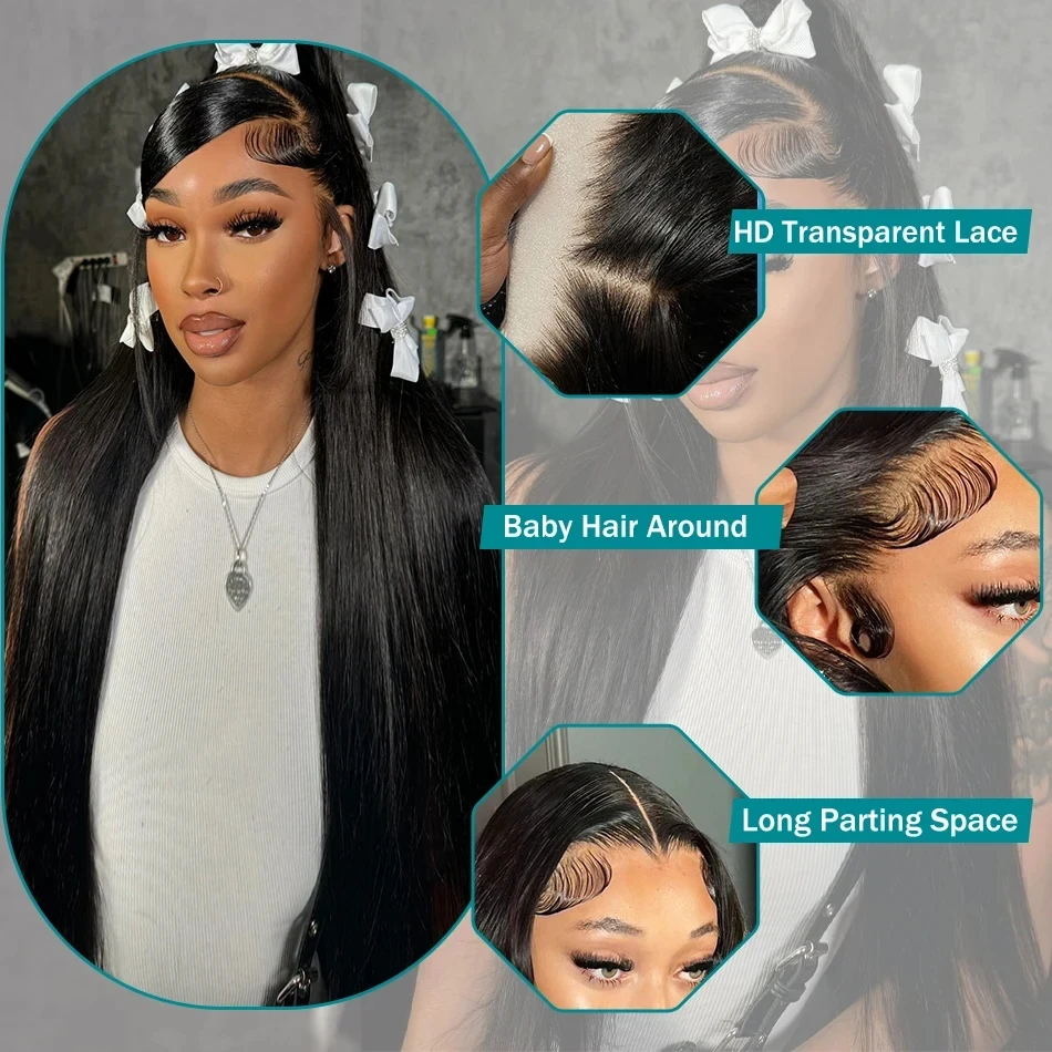 13x6 Deep Wave Frontal Wig Lace Front Wigs Human Hair Pre Plucked HD Lace Frontal Wig Human Hair 200% Density Deep Curly Glueless Wig for Black Women 18inch