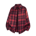 thumbnail image 4 of Ceisia Chemise en Flanelle à Carreaux à Manches Longues Coupe Décontractée pour Homme, Chemise Décontractée à Boutons avec Col Rabattu Rouge TG Cadeaux, 4 of 8