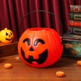 thumbnail image 2 of Creative Halloween Pumpkin Bucket Portable Pumpkin Lamp Horror Ghost Festival Atmosphere Prop (Random Style), 2 of 9