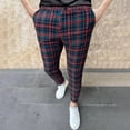 thumbnail image 2 of hopeusnice Mens Loose With Pockets Workout Casual Beach Business Suit Trousers Lounge Trousers Straight Solid Color Mid Waist Fashion Summer Pants Red XXL, 2 of 7