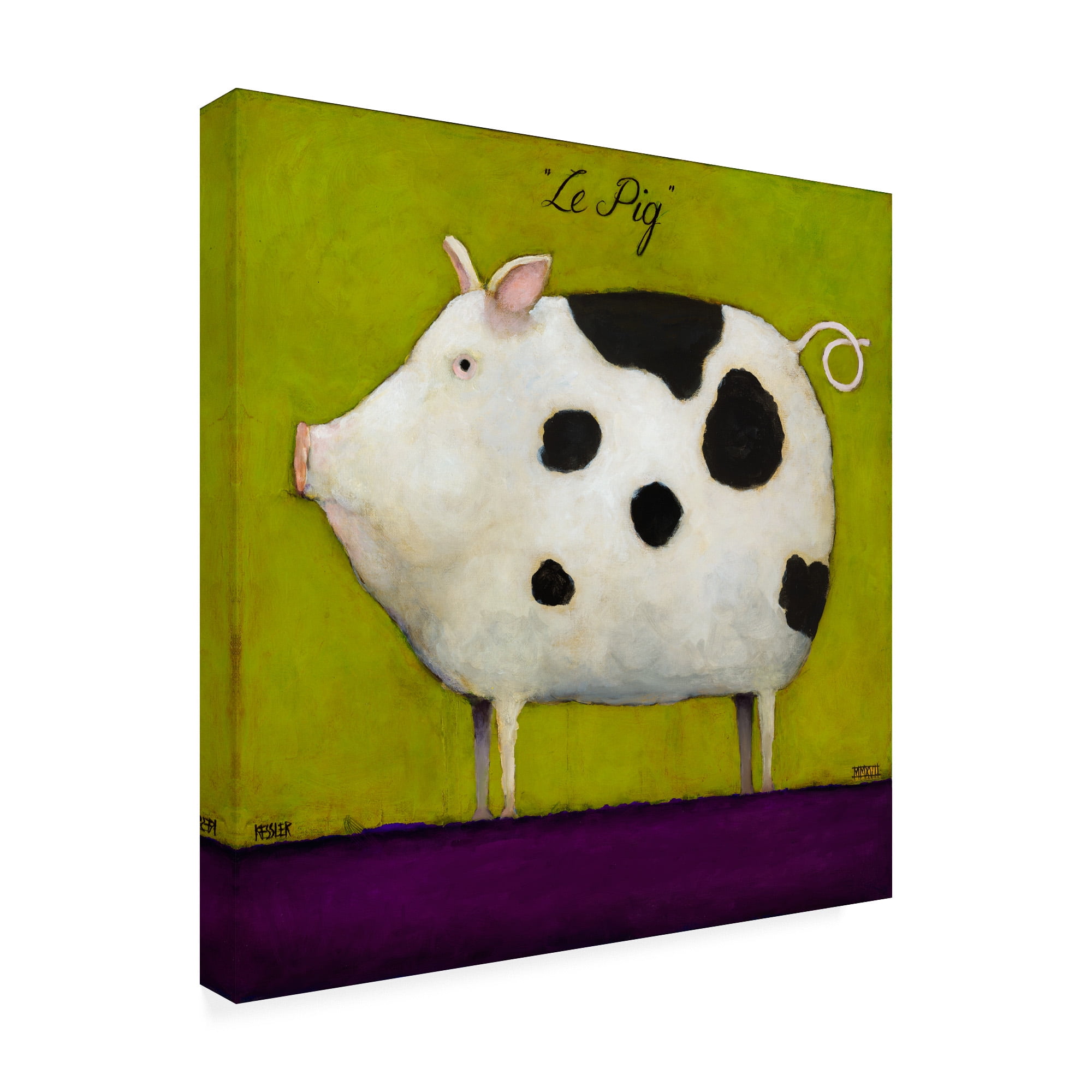 Trademark Fine Art 'Le Pig II' Canvas Art by Daniel Patrick Kessler