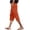 Orange, variant on Linen Capri Pants for Women Side Button Tear Away Pants Post Surgery Elastic Waist Loose Fit Drawstring Summer Beach Outfits Orange S