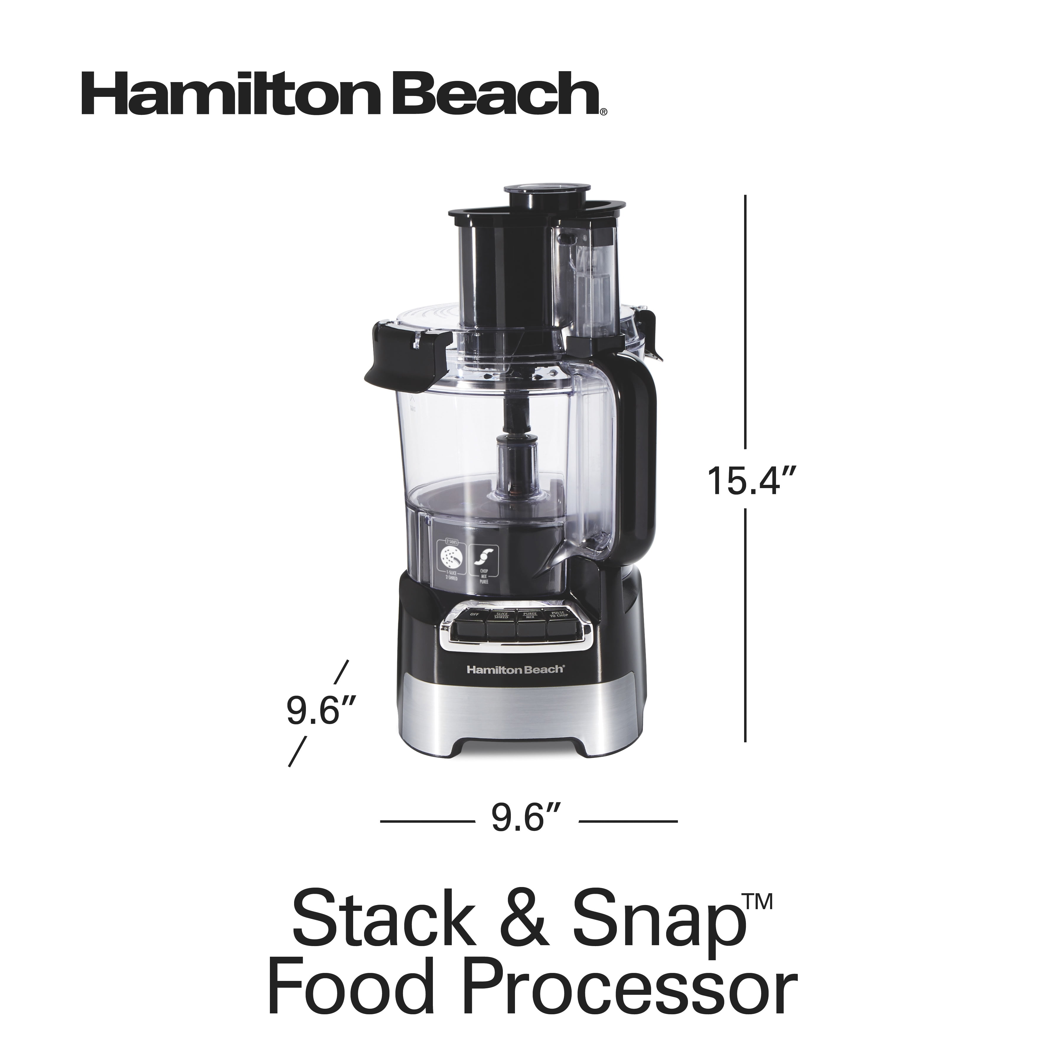 Hamilton Beach Stack & Snap Food Processor and Vegetable Chopper (Black) -  Bed Bath & Beyond - 37218552