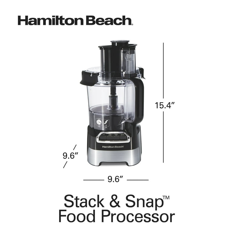 Hamilton Beach Stack and Snap Food Processor with Big Mouth, 10