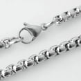 thumbnail image 6 of 2-7MM Stainless Steel Silver Gold Black Box Chain Mens Womens Necklace 7-40inch, 6 of 9