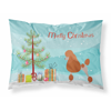 Royal Poodle Christmas Fabric Standard Pillowcase-30 x 20.5-