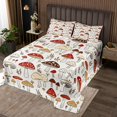thumbnail image 2 of Erosebridal Hippie Mushroom Coverlet Set Twin, Botanical Plants Bedding Set 2pcs, 2 of 5