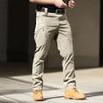 thumbnail image 6 of Cargo Pants Men Multi Pockets Straight Leg Tactical Work Trousers for Outdoor Hiking Construction Workwear Khaki 3XL, 6 of 9
