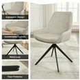 thumbnail image 2 of ALEAVIC Modern Desk Chair no Wheel, Swivel Side Chairs with Metal Legs, Gray, 2 of 8