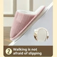 thumbnail image 5 of Yougu Women's Slip On Skid-Resistant Slippers, Flat Heel Closed Toe Platform, Grey, EU 36-37 US 5-6, 5 of 9
