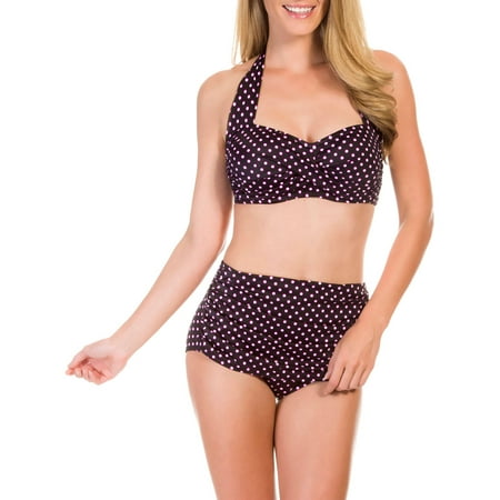 Suddenly Slim by Catalina Women's Slimming High-Waisted Bikini 2 Piece Set