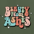thumbnail image 6 of Wild Bobby Beauty From Ashes Groovy Font With Stars Vintage Men Tee, Military Green, 5X-Large, 6 of 6