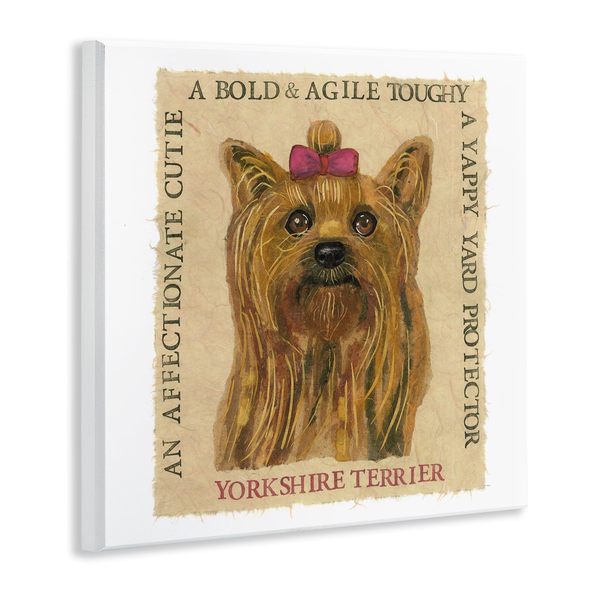 Stupell Industries Fun Yorkshire Terrier Phrases Animals Painting Unframed Art Print Wall Art, 12 x 12