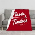 thumbnail image 2 of Classic & Timeless Durable Soft Flannel Blanket - Cozy Red Design for Sofa Travel Bed & Chair - Perfect Warmth & Comfort, 2 of 7