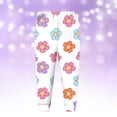 thumbnail image 6 of Baby Girl Fall Winter Outfits Toddler Clothes Long Sleeve Floral Graphic Crewneck Sweatshirt + Joggers Pants Set 3-4 Years, 6 of 8