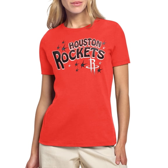 Women's Starter Red Houston Rockets Fireworks T-Shirt