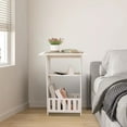 thumbnail image 6 of RBCKVXZ Bedside Table Easy Modern Storage Cabinet Easy Tier End Table Nightstand White Mini Bedroom Multifunctional Storage Small Cabinet, 6 of 8
