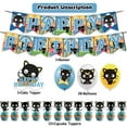 thumbnail image 2 of 32-Piece For Chococat Cartoon-Themed Party Decoration Set – Includes Banner, Cake Topper, 12 Cupcake Toppers, and 18 Balloons for Festive Celebrations, 2 of 4