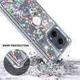 thumbnail image 5 of Nagebee For Motorola Moto Edge 2024 Phone Case with Ring Holder/Wrist Strap Lanyard, Glitter Liquid Floating Waterfall Cute Phone Cover (Gem), 5 of 6