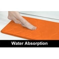 thumbnail image 3 of Yafa Home Fashion 1pc:17" X 60" Bath Rug Runner, Memory Foam; Water Absorbent & Non-Slip (Orange), 3 of 6