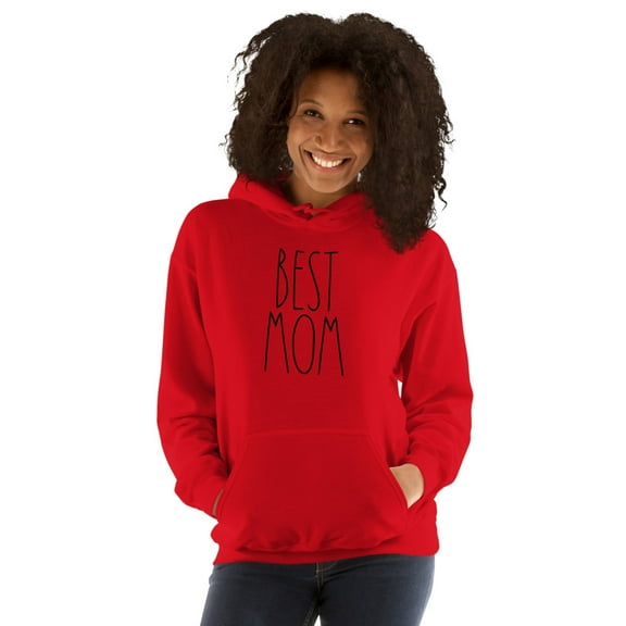 Hooddie Best Mom Gifts Unisex Hoodie (Red, S)