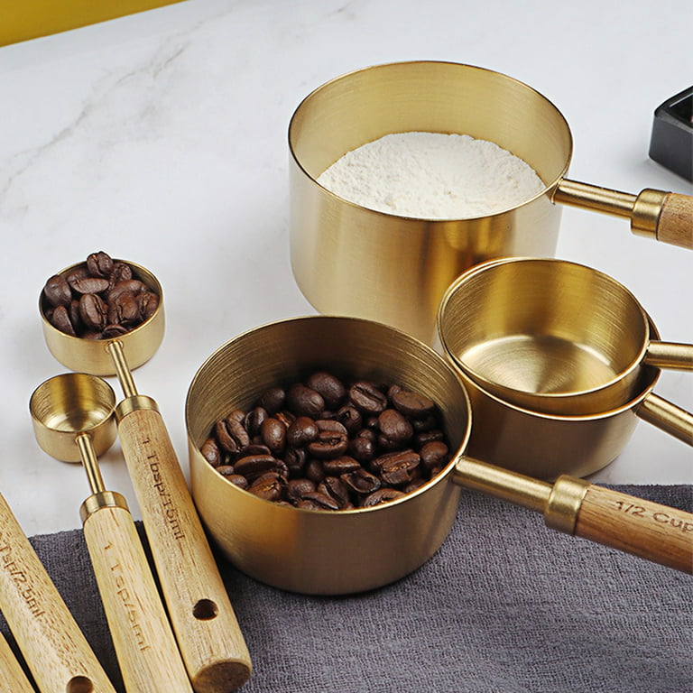 4pcs Baking Tools Kitchen Measuring Spoon Set Stackable Metal