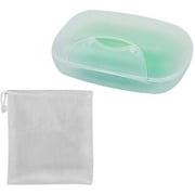 Soap Box Holder, Soap Dish Soap Saver Case Container for Bathroom Camping Gym 1 Pack (Clear)