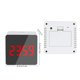 thumbnail image 3 of Reloj despertador digital LED Temperatura Escritorio Espejo de maquillaje Arte Snooze Reloj Dormitorio Decoración de oficina, Cuadrado seitruly HA3237-08B, 3 of 6
