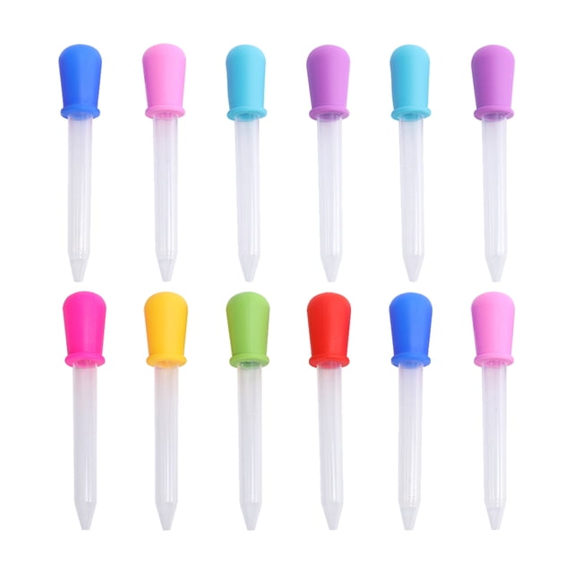 MasteelfCA 12pcs Medicine Dropper Silicone Dropper Portable Dropper Feeding Dropper