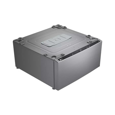 LG - SideKick 1.0 Cu. Ft. High-Efficiency Smart Top Load Pedestal Washer - Graphite Steel
