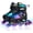 Black, variant on Adjustable Inline Skates for Kids Teens with Light-Up Wheels, Gradient Color Smooth Glide