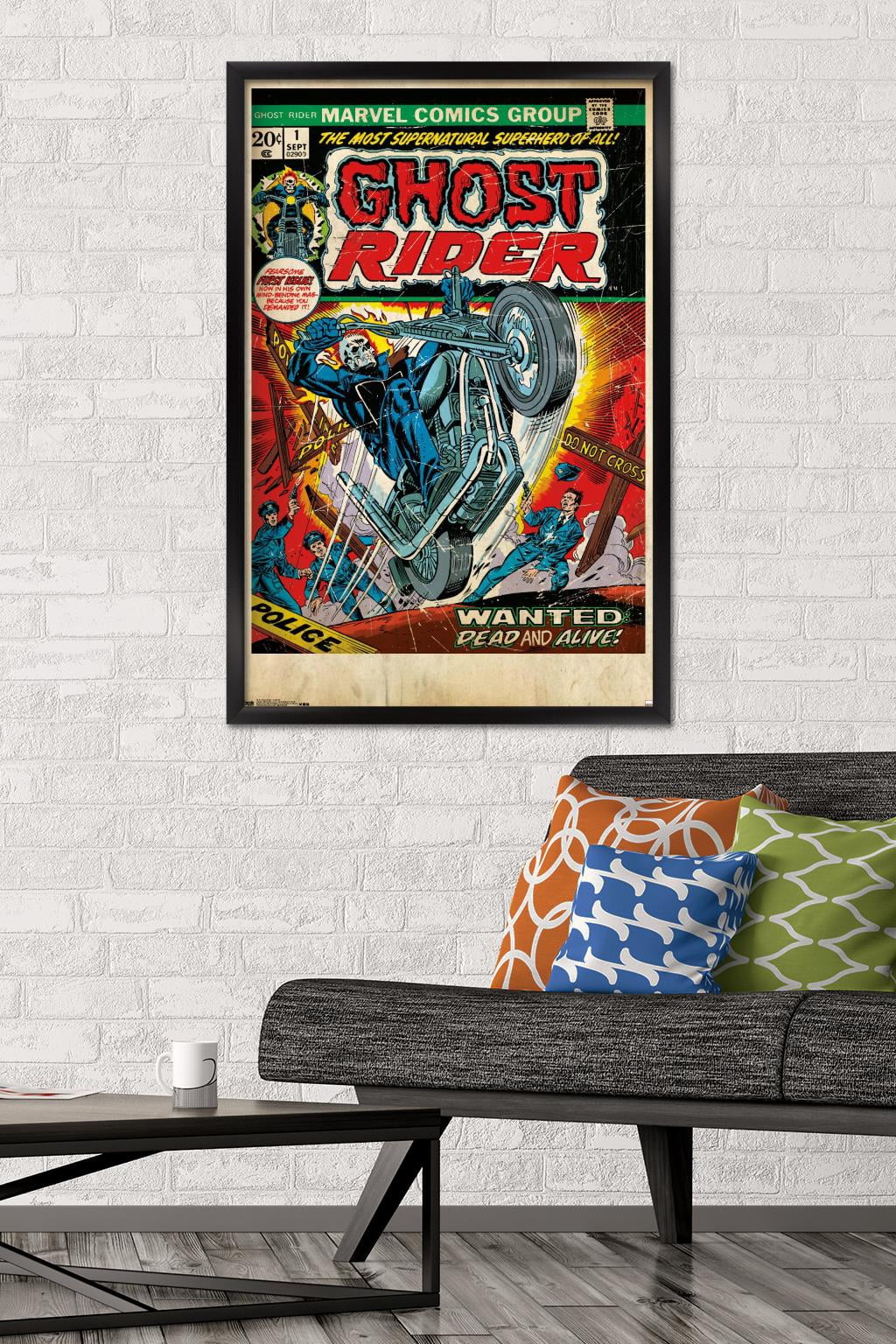 Marvel Comics - Ghost Rider - Cover #1 Wall Poster, 22.375" x 34", Framed