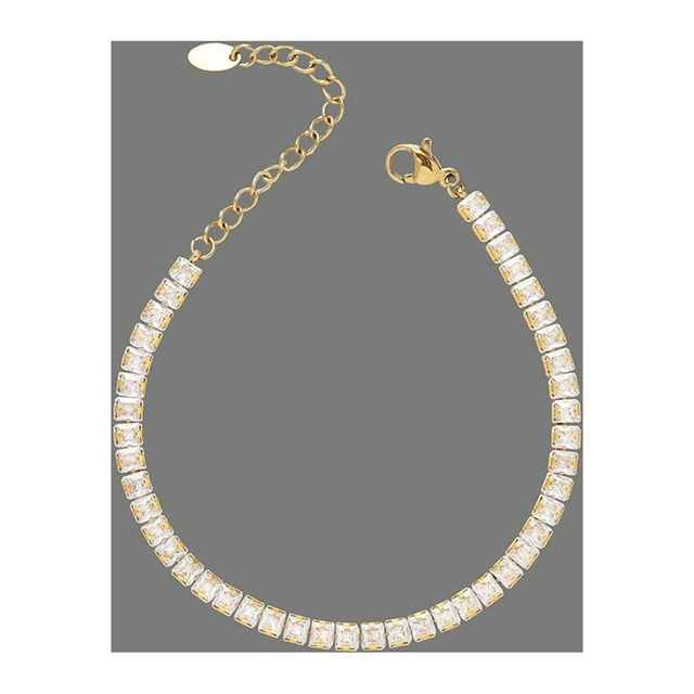 Cadena de tobillo con diamantes de imitación, brillante, para verano, playa, descalza, cadena de tobillo con diamantes de imitación, sandalias brillantes, joyería para pies para mujeres, ado
