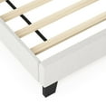 thumbnail image 2 of Furinno Lille Button Tufted Bed Frame, Linen, Twin, 2 of 8