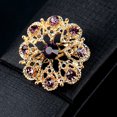 thumbnail image 2 of opvise 12 Pcs Floral Brooch Hollow Jewelry Gift Alloy Rhinestone Bridal Scarf Brooch Pins for Wedding, 2 of 8