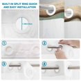 thumbnail image 4 of No Hook Shower Curtain, Green Blue Brown Farmhouse Shower Curtains for Bathroom with See Through Top Window, Vintage Wood Waterproof & Washable Bath Curtain Extra Long 72"x84", 4 of 9