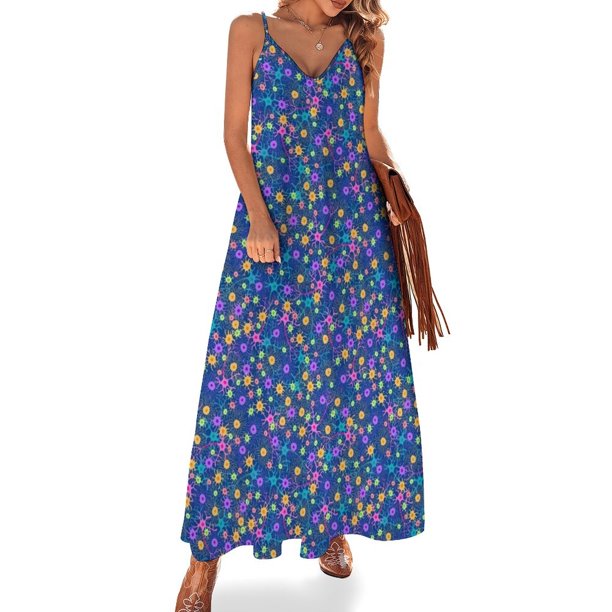Vestido sin mangas Coral Neurons, conjuntos de verano para mujer, vestido de fiesta de lujo para mujer 2024, vestidos largos de noche para mujer