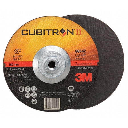 UPC: 0051115665424 | 3m Cubitron Ii Abrsv Cut-Off Wheel T27 7 in. 5/8 in.-11 66542